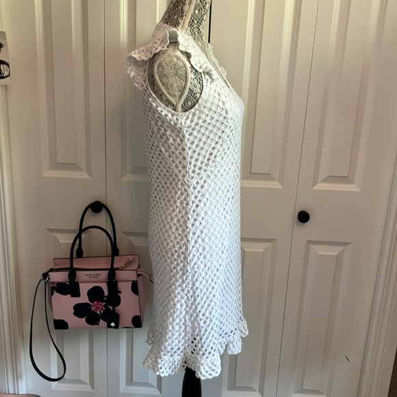 Sharagano White Textured Dress - Picture 4 of 12